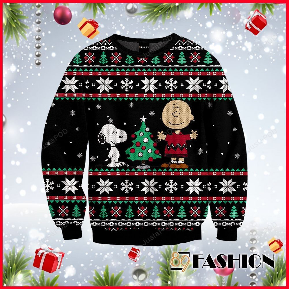 Charlie Brown And Snoopy Ugly Christmas Sweater, Perfect Holiday Gift