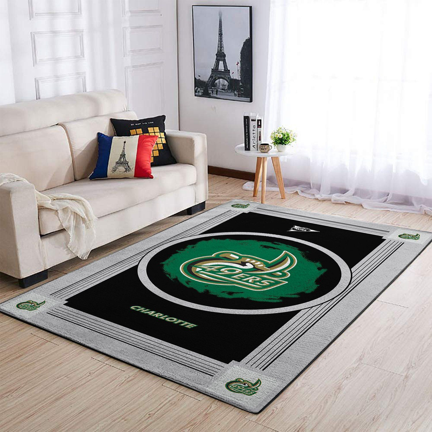 Charlotte 49ers Team Logo Nice Gift Rectangle Area Rug – Full Print Carpet For Living Room & Bedroom Home Decor