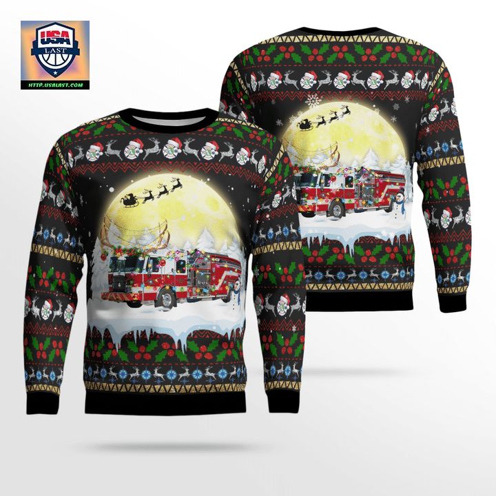 Charlotte County Florida Charlotte County Fire Department Christmas Sweater 3D