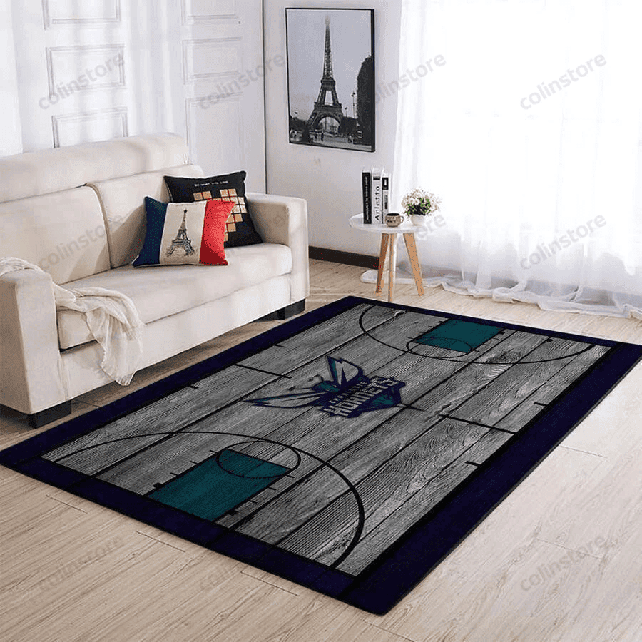 Charlotte Hornets 3D Rectangle Area Rug – Full Print Carpet For Living Room & Bedroom Home Decor