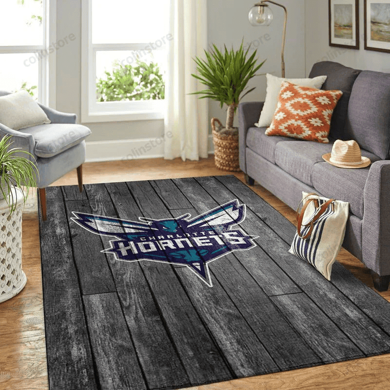 Charlotte Hornets Basketball 13 3D Rectangle Area Rug – Full Print Carpet For Living Room & Bedroom Home Decor
