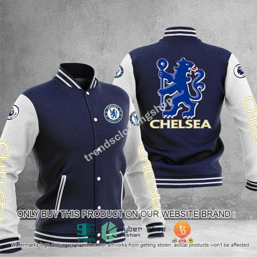Chelsea FC Mascot Varsity Baseball Jacket for Men & Women | Soccer Team Fan Gift