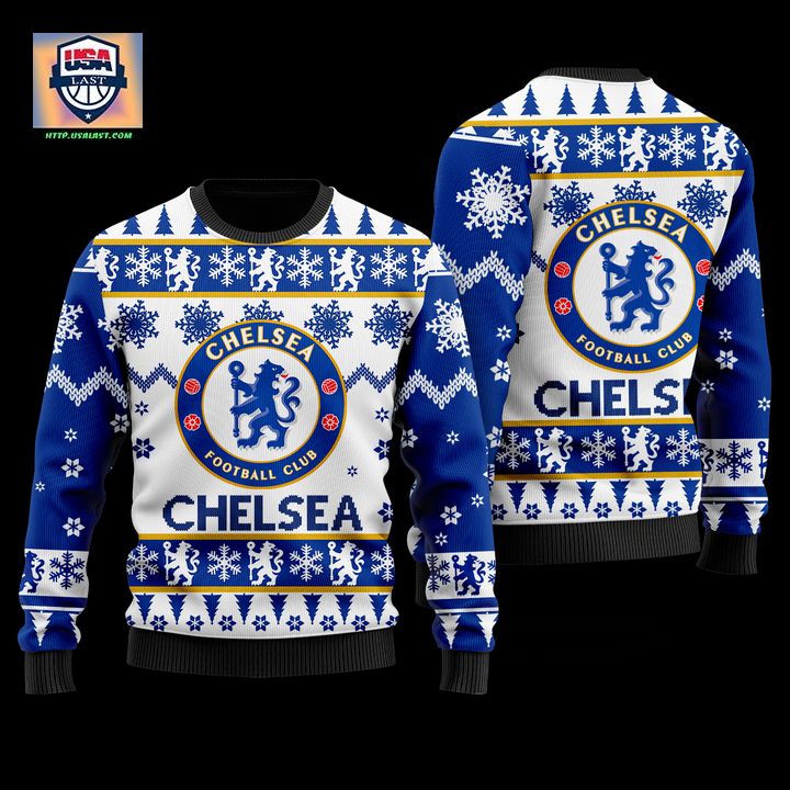 Chelsea Football Club Blue Faux Wool Sweater