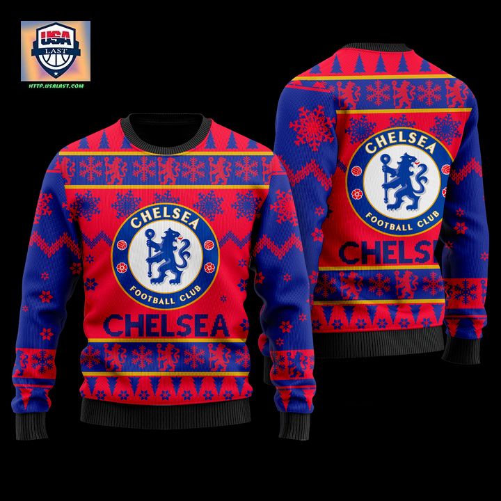 Chelsea Football Club Red Faux Wool Sweater