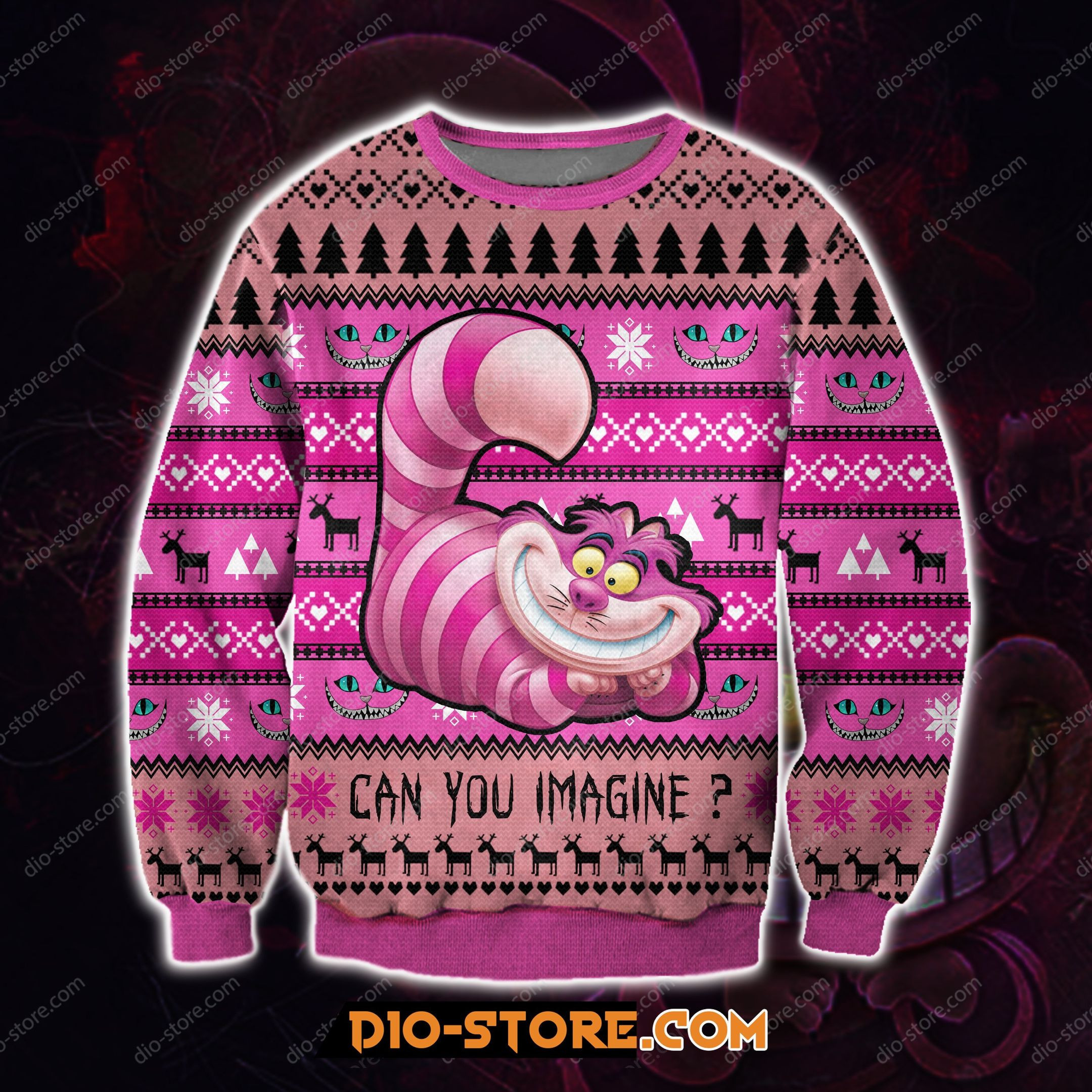 Cheshire Cat For Unisex Ugly Christmas Sweater,