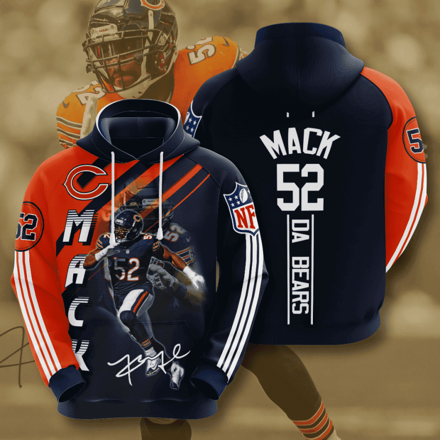 Chicago Bears 3D All Over Print Hoodie & Zip Hoodie