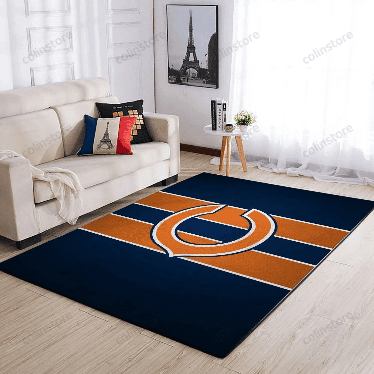 Chicago Bears 3D Rectangle Area Rug – Full Print Carpet For Living Room & Bedroom Home Decor