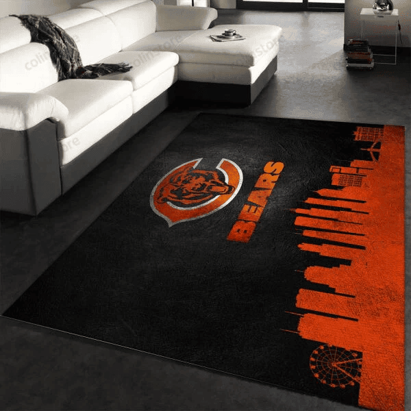 Chicago Bears 3D Rectangle Area Rug – Full Print Carpet For Living Room & Bedroom Home Decor