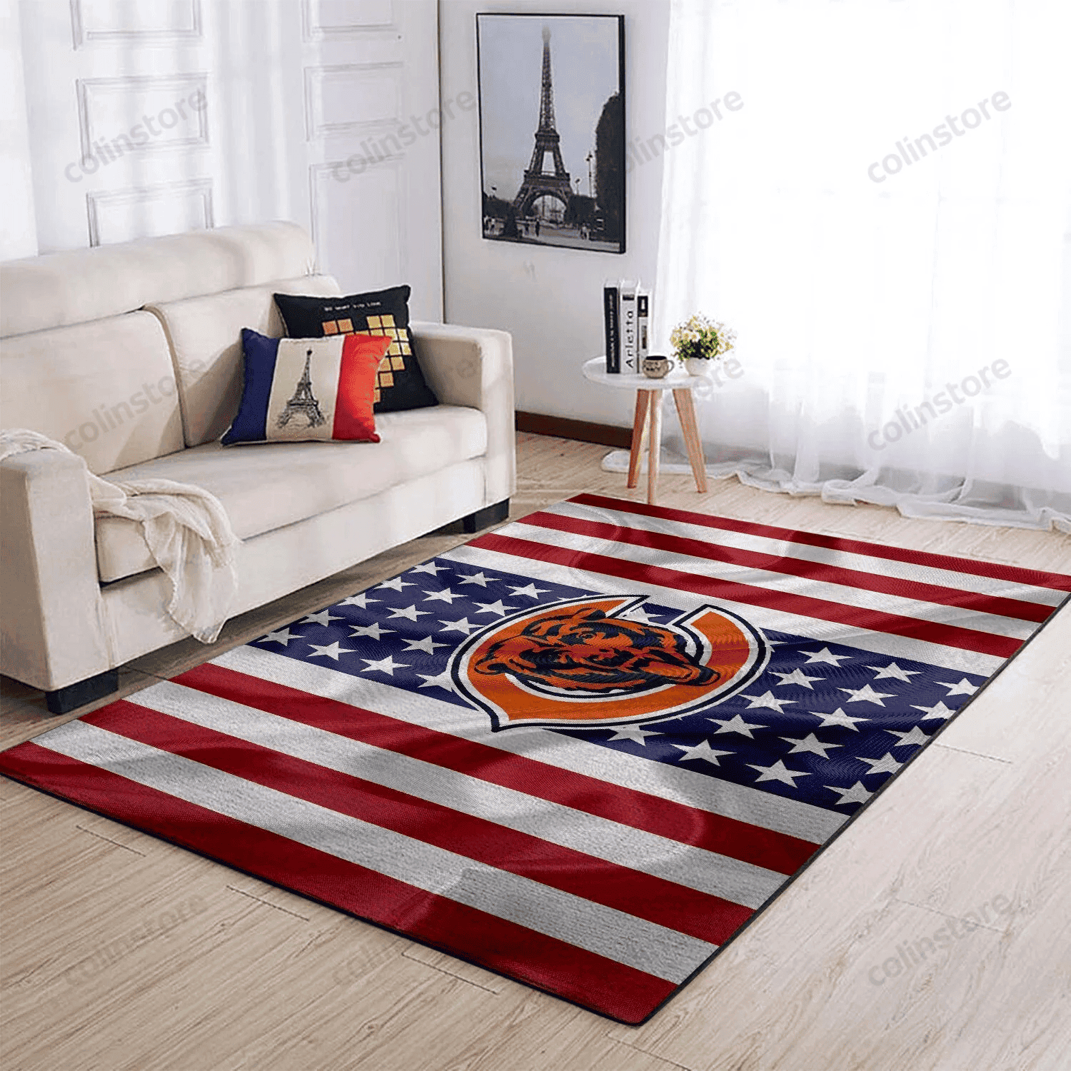 Chicago Bears 3D Rectangle Area Rug – Full Print Carpet For Living Room & Bedroom Home Decor