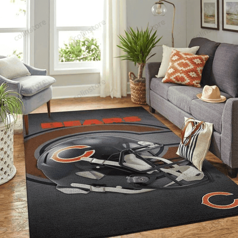 Chicago Bears 3D Rectangle Area Rug – Full Print Carpet For Living Room & Bedroom Home Decor