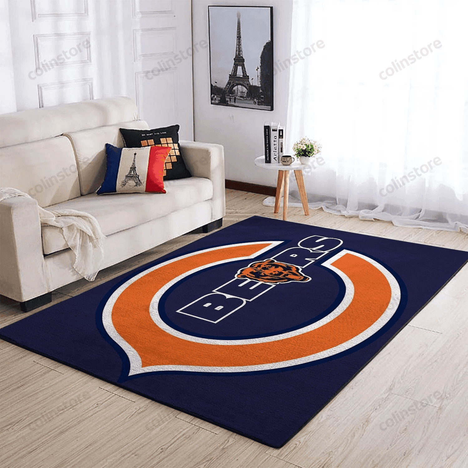 Chicago Bears 3D Rectangle Area Rug – Full Print Carpet For Living Room & Bedroom Home Decor