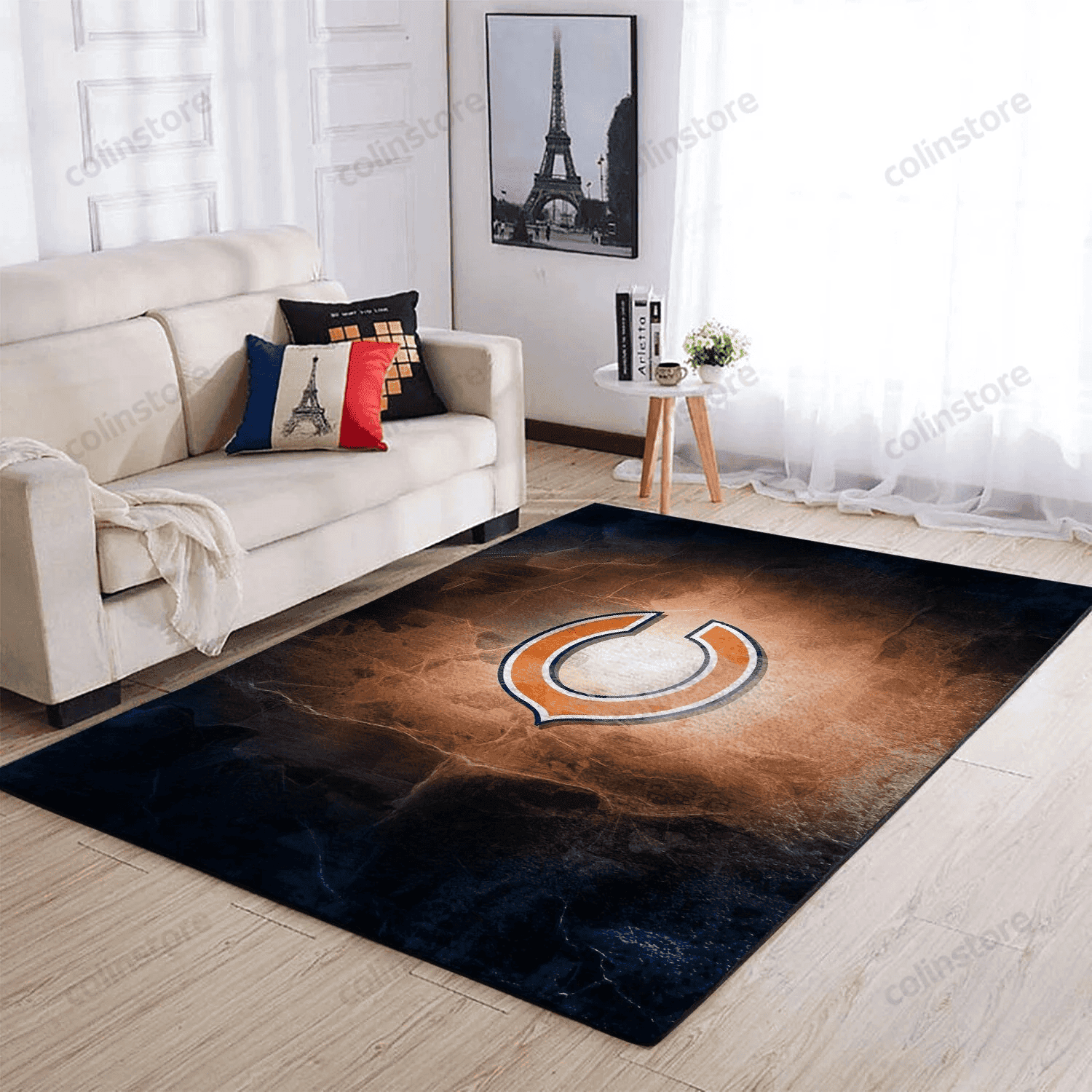 Chicago Bears 3D Rectangle Area Rug – Full Print Carpet For Living Room & Bedroom Home Decor