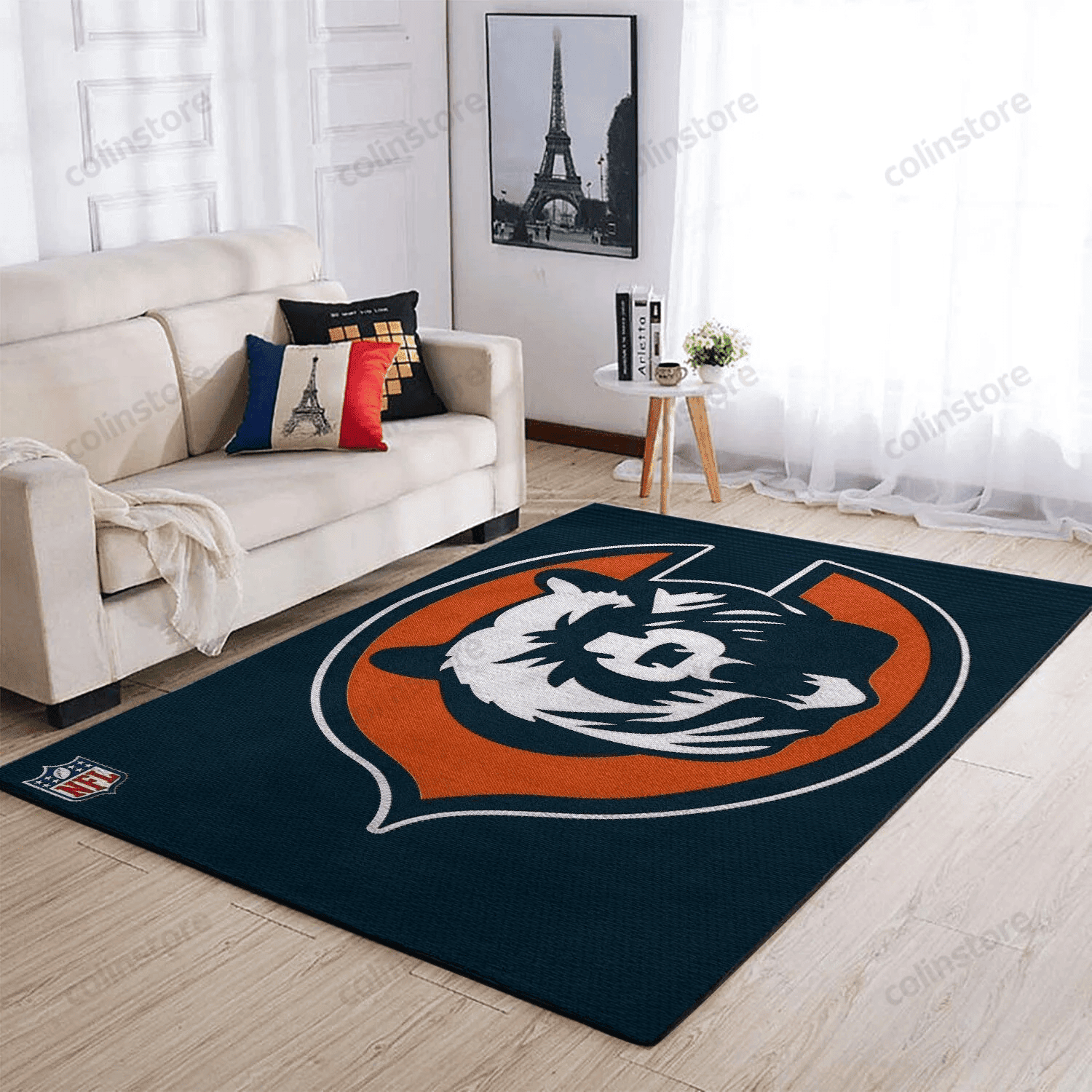 Chicago Bears 3D Rectangle Area Rug – Full Print Carpet For Living Room & Bedroom Home Decor