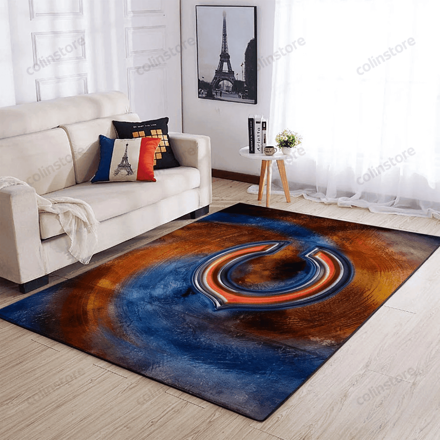 Chicago Bears 3D Rectangle Area Rug – Full Print Carpet For Living Room & Bedroom Home Decor