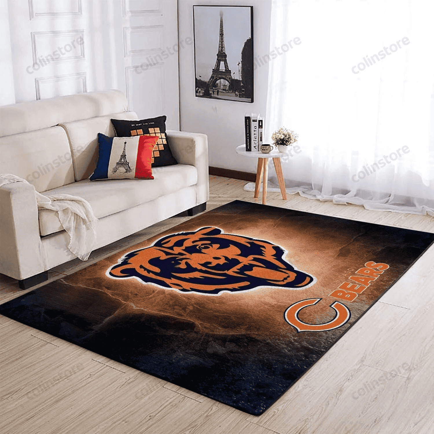 Chicago Bears 3D Rectangle Area Rug – Full Print Carpet For Living Room & Bedroom Home Decor