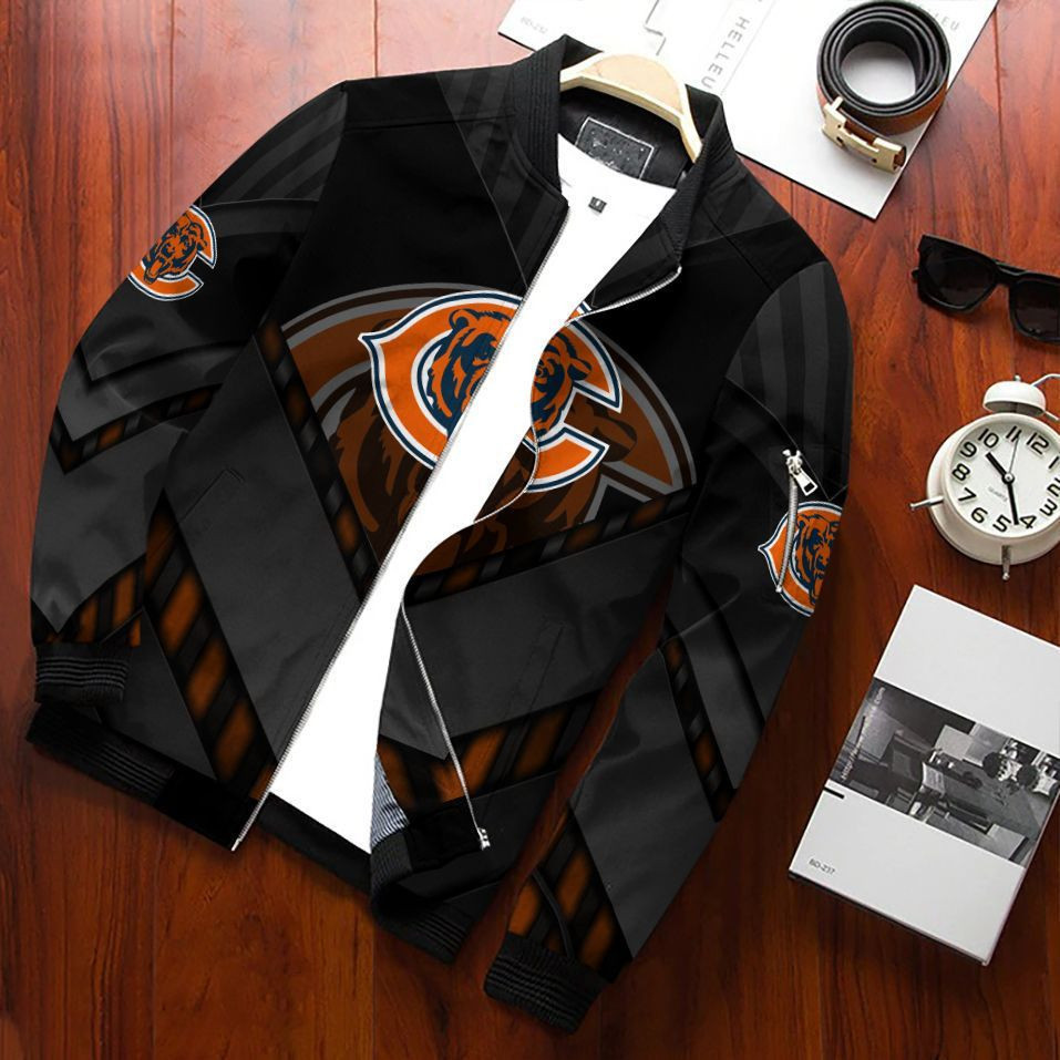 Chicago Bears Bomber Jacket | NFL Team Jacket for Men & Women | Football Fan Gift