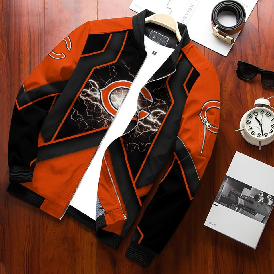 Chicago Bears Bomber Jacket | NFL Team Jacket for Men & Women | Football Fan Gift