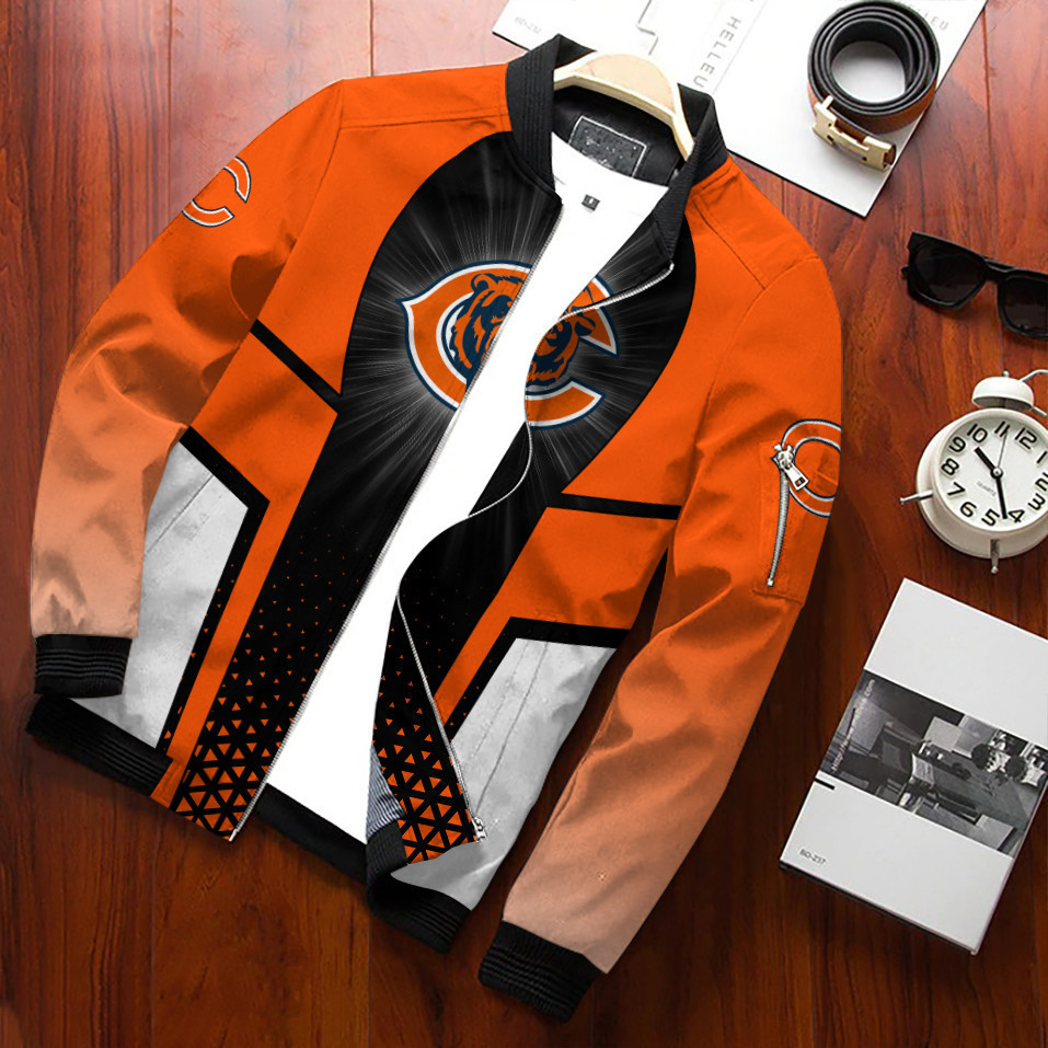 Chicago Bears Bomber Jacket | NFL Team Jacket for Men & Women | Football Fan Gift