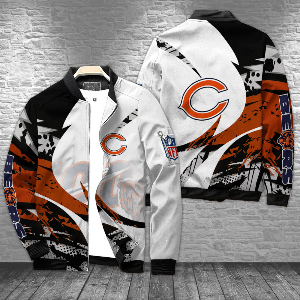 Chicago Bears Bomber Jacket | NFL Team Jacket for Men & Women | Football Fan Gift