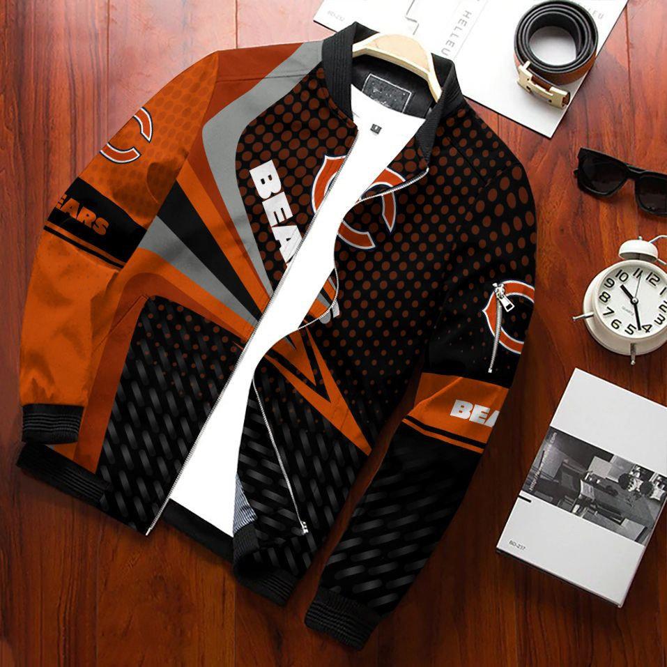 Chicago Bears Bomber Jacket | NFL Team Jacket for Men & Women | Football Fan Gift