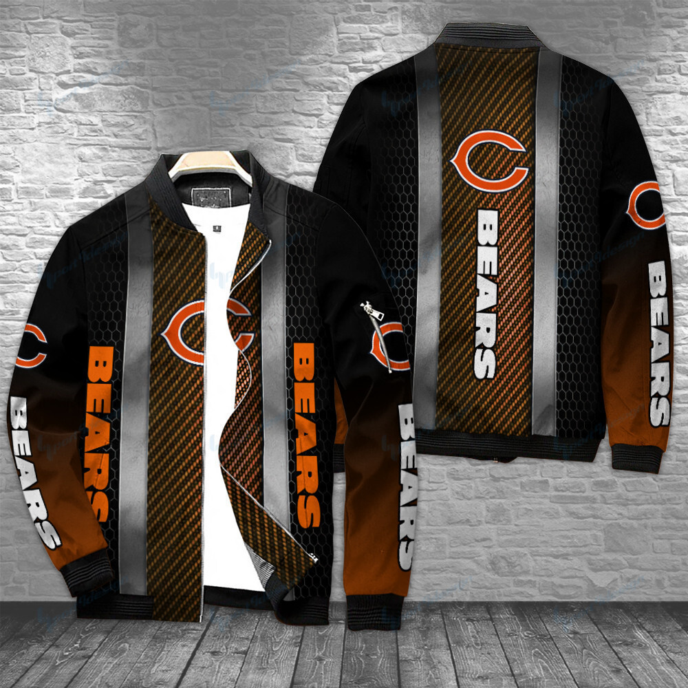 Chicago Bears Bomber Jacket | NFL Team Jacket for Men & Women | Football Fan Gift