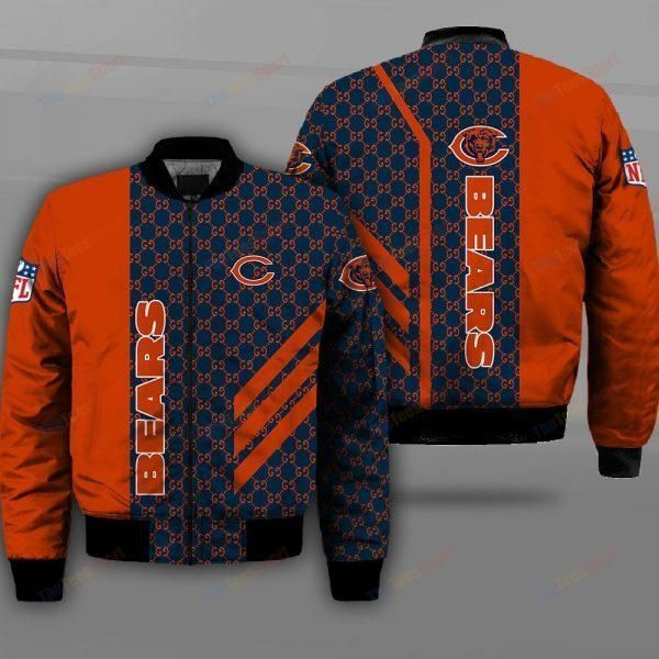 Chicago Bears Bomber Jacket | NFL Team Jacket for Men & Women | Football Fan Gift