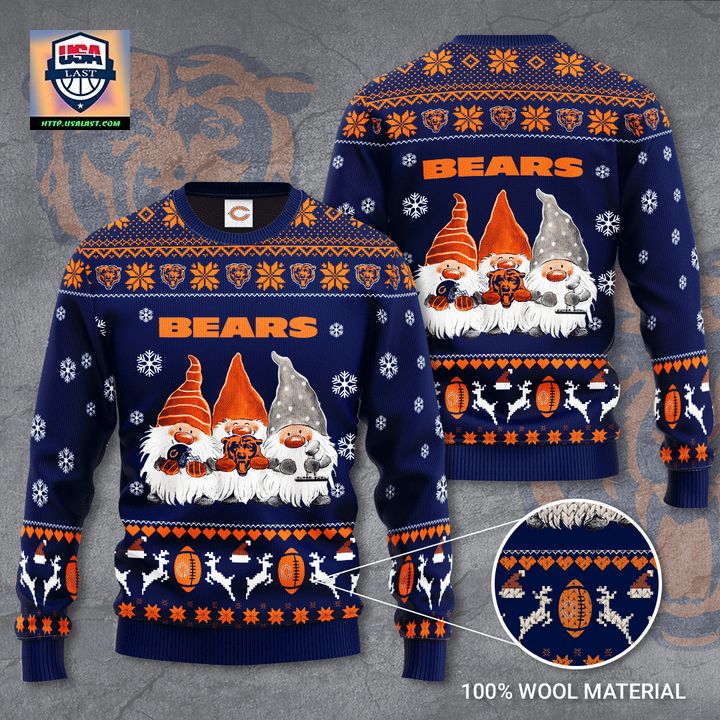Chicago Bears Gnome De Noel Christmas Ugly Sweater