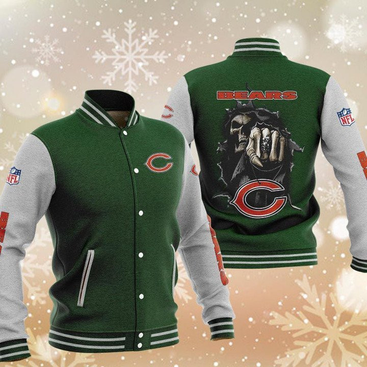 Chicago Bears Green Hades Varsity Baseball Jacket for Men & Women | NFL Team Fan Gift