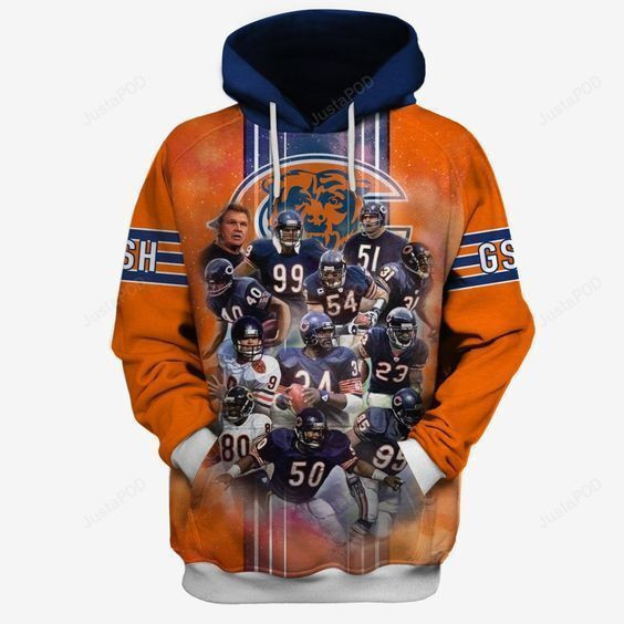 Chicago Bears Hall Of Famers Ncaa Football Brown 3D All Over Print Hoodie & Zip Hoodie