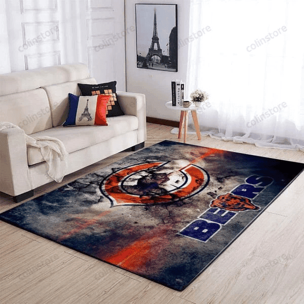 Chicago Bears Logo Gifts 3D Rectangle Area Rug – Full Print Carpet For Living Room & Bedroom Home Decor