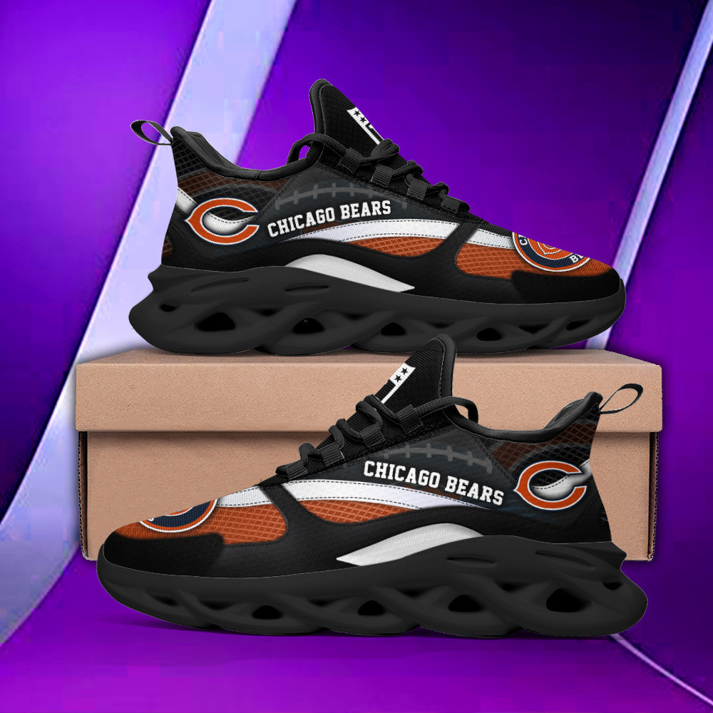 Chicago Bears Max Soul Shoes Sneakers for Men And Women – NFL Football Fan Shoes, Team Sneakers