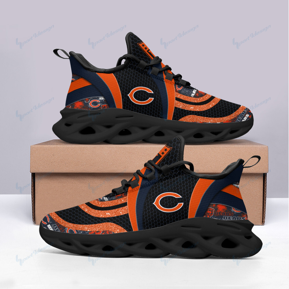 Chicago Bears Max Soul Shoes Sneakers for Men And Women – NFL Football Fan Shoes, Team Sneakers