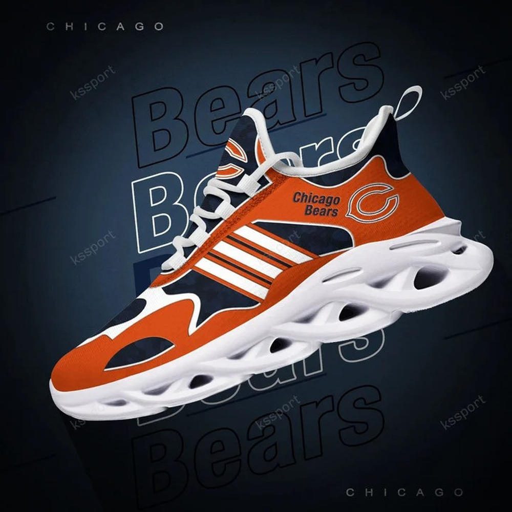 Chicago Bears Max Soul Shoes Sneakers for Men And Women – NFL Football Fan Shoes, Team Sneakers