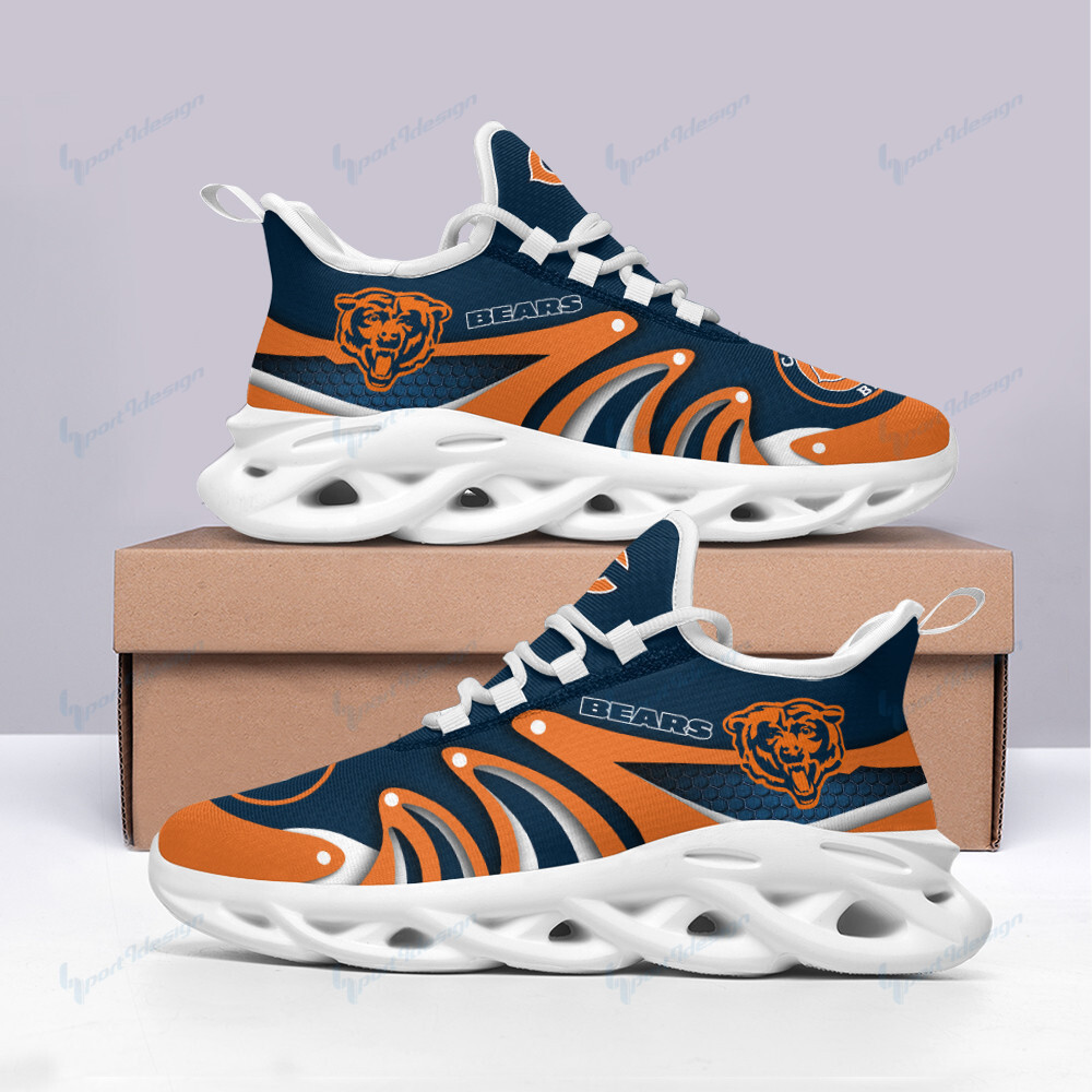 Chicago Bears Max Soul Shoes Sneakers for Men And Women – NFL Football Fan Shoes, Team Sneakers