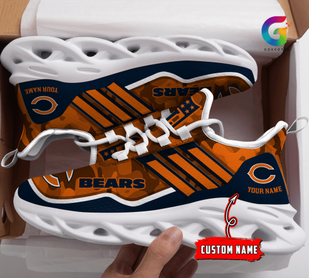 Chicago Bears Max Soul ShoesSneakers for Men And Women – NFL Football Fan Shoes, Team Sneakers - Image 4