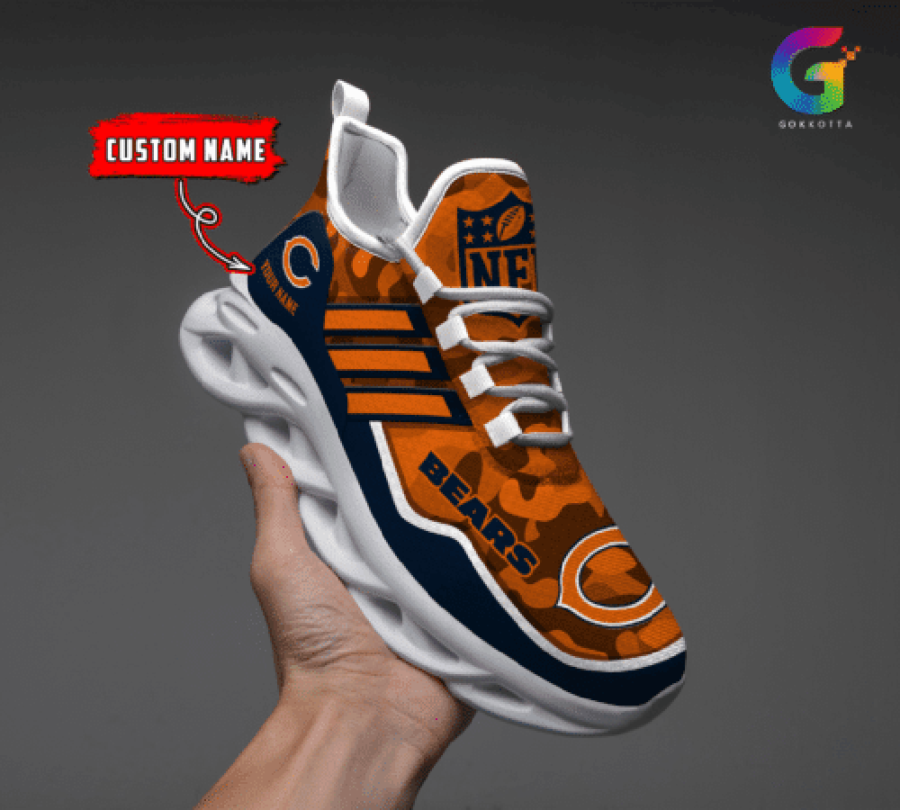 Chicago Bears Max Soul ShoesSneakers for Men And Women – NFL Football Fan Shoes, Team Sneakers - Image 3