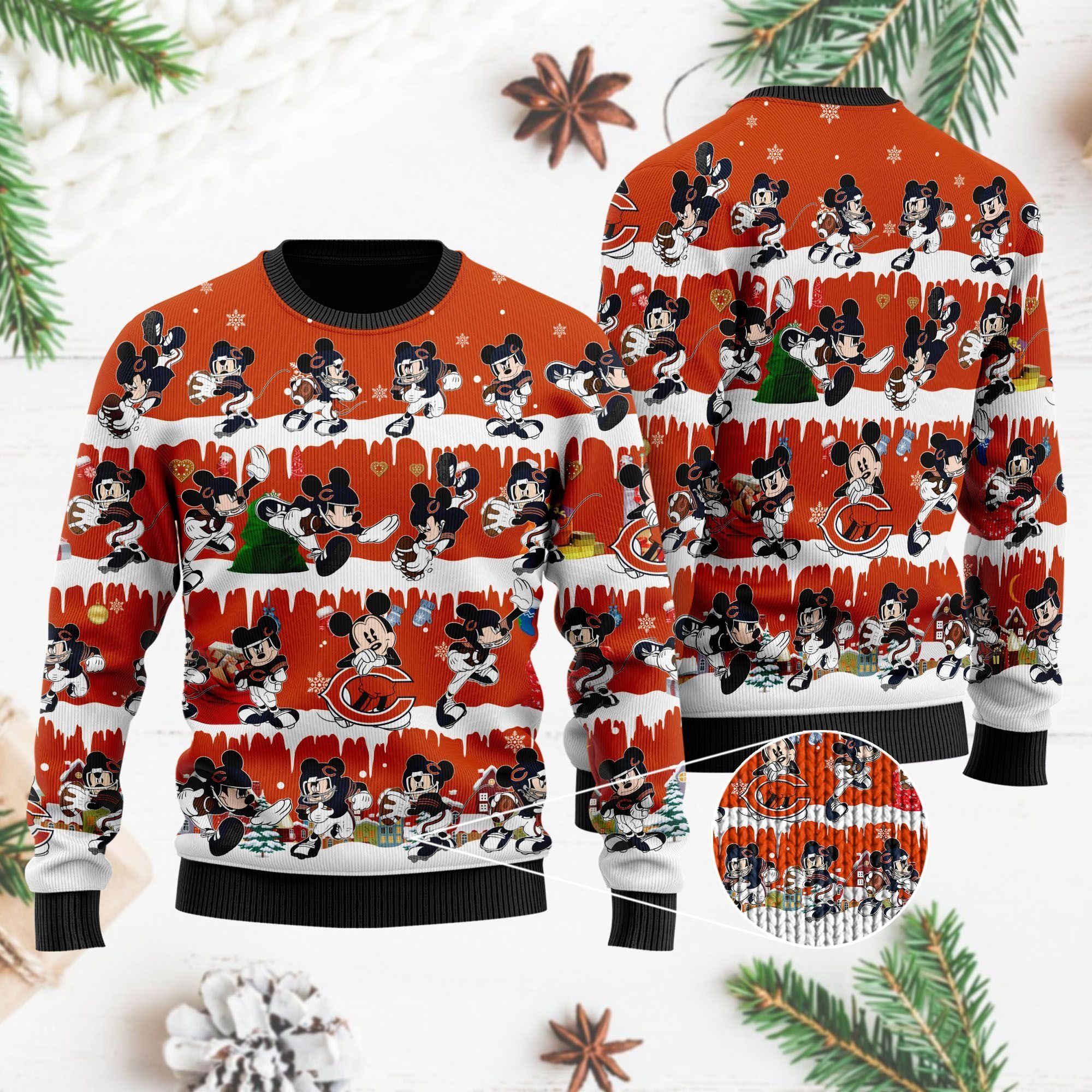 Chicago Bears Mickey NFL American Football Ugly Christmas Sweater
