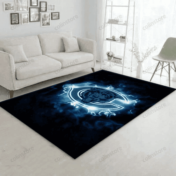 Chicago Bears Neon 3D Rectangle Area Rug – Full Print Carpet For Living Room & Bedroom Home Decor