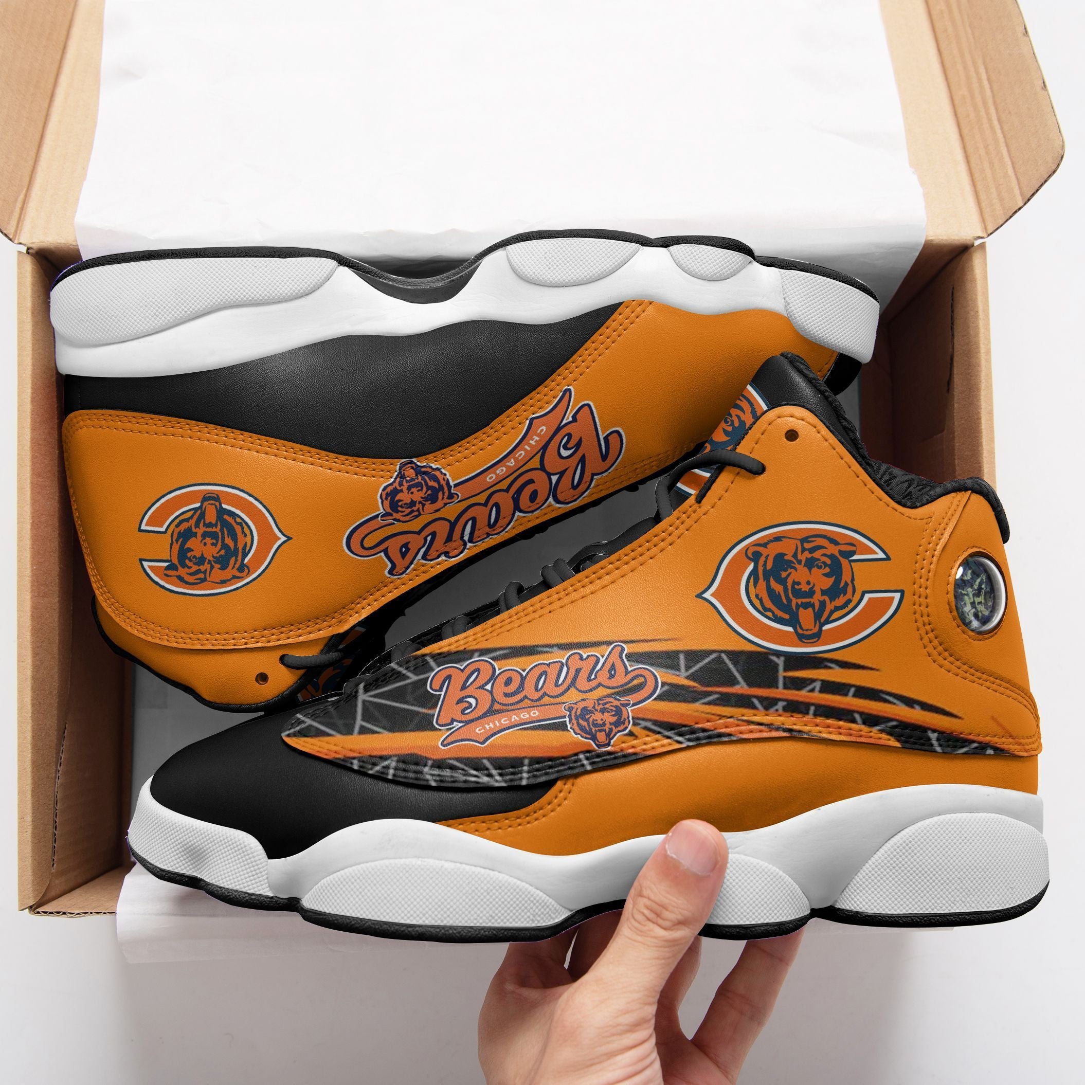 Chicago Bears NFL JD13 Sneakers Shoes for Men & Women | Custom Fan Gift