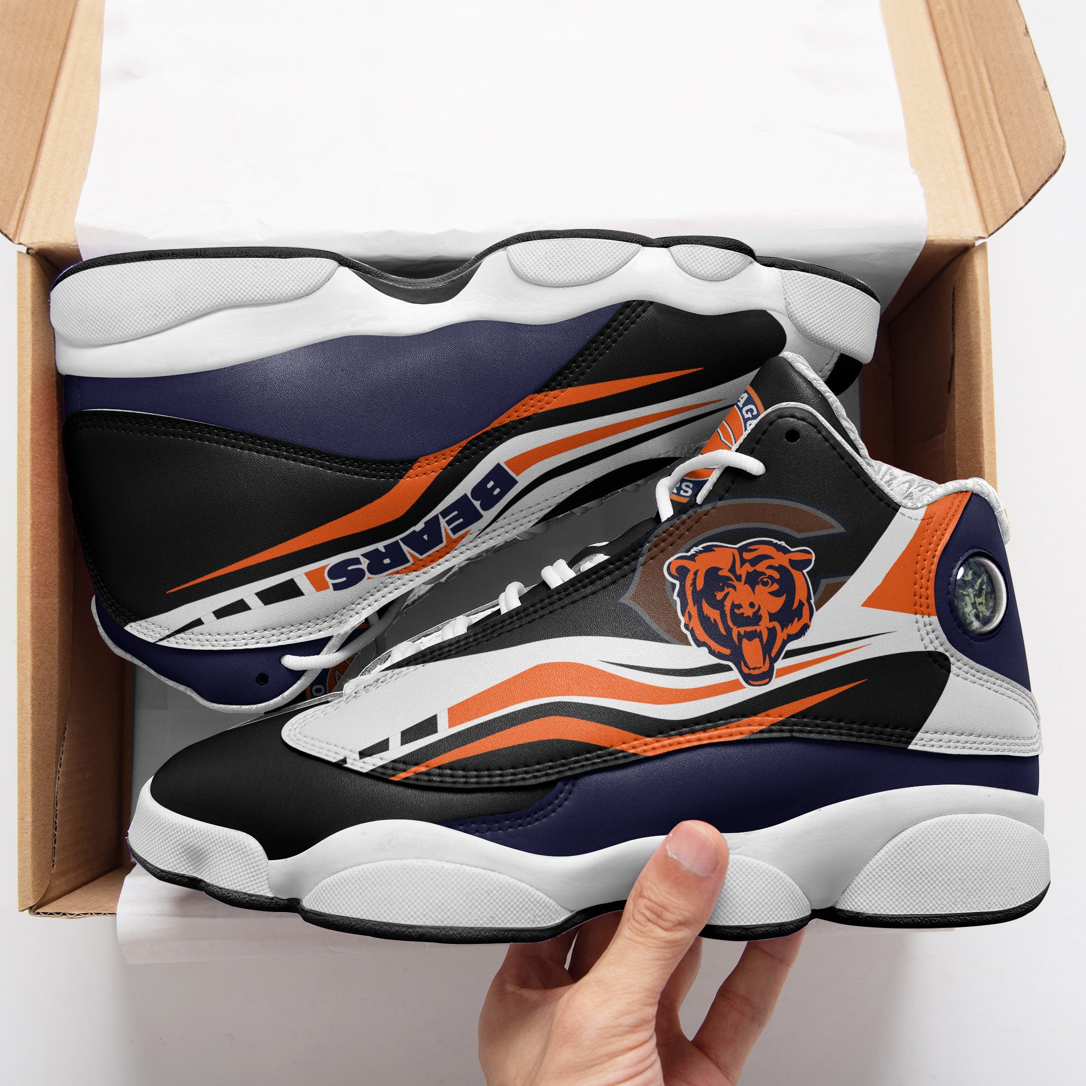 Chicago Bears NFL JD13 Sneakers Shoes for Men & Women | Custom Fan Gift