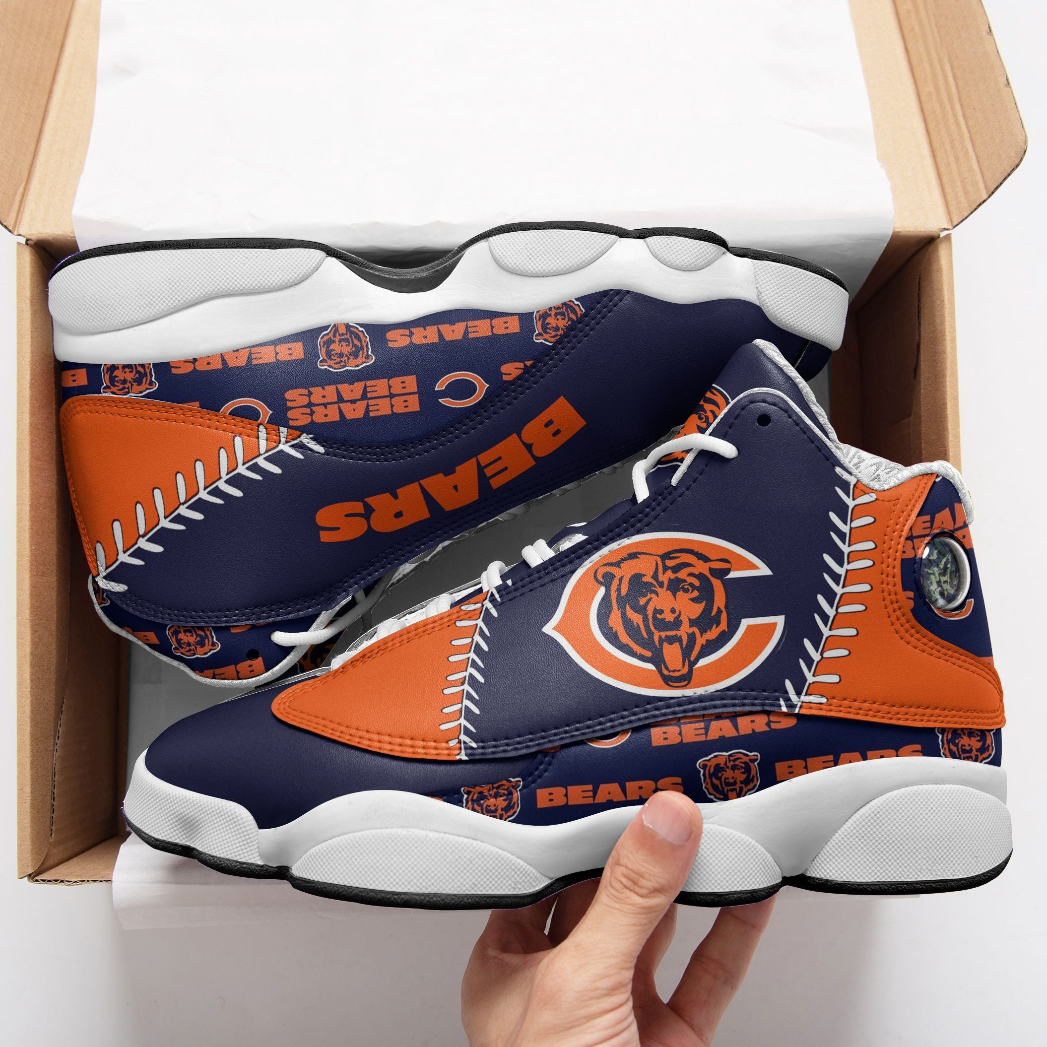 Chicago Bears NFL JD13 Sneakers Shoes for Men & Women | Custom Fan Gift