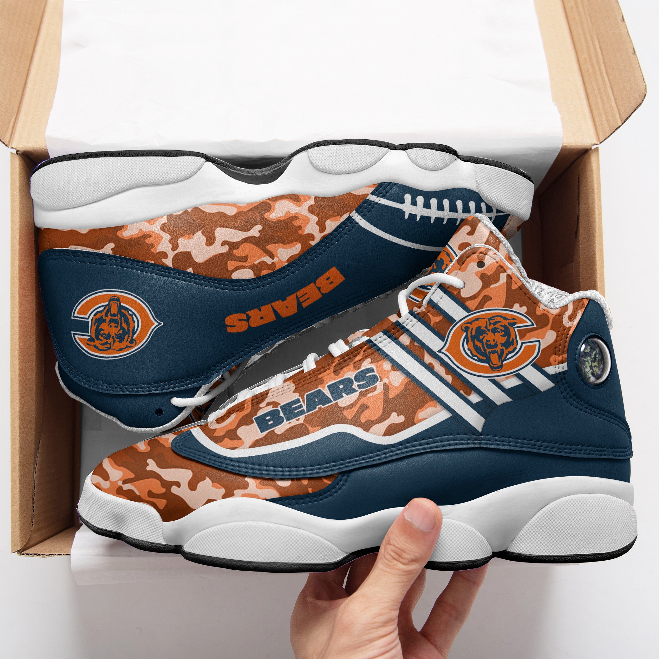 Chicago Bears NFL JD13 Sneakers Shoes for Men & Women | Custom Fan Gift