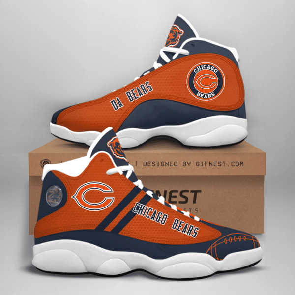 Chicago Bears NFL JD13 Sneakers Shoes for Men & Women | Custom Fan Gift