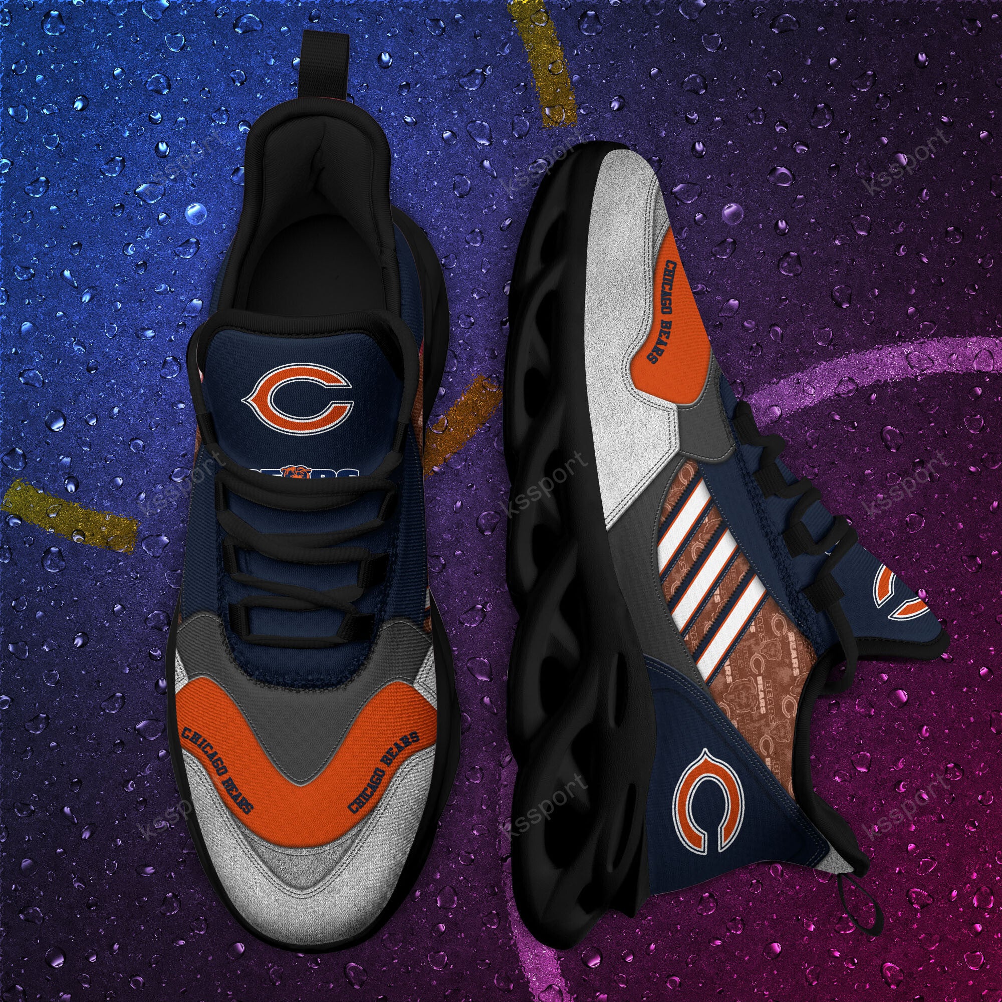 Chicago Bears NFL Max Soul Shoes Sneakers for Men And Women – NFL Football Fan Shoes, Team Sneakers - Image 3