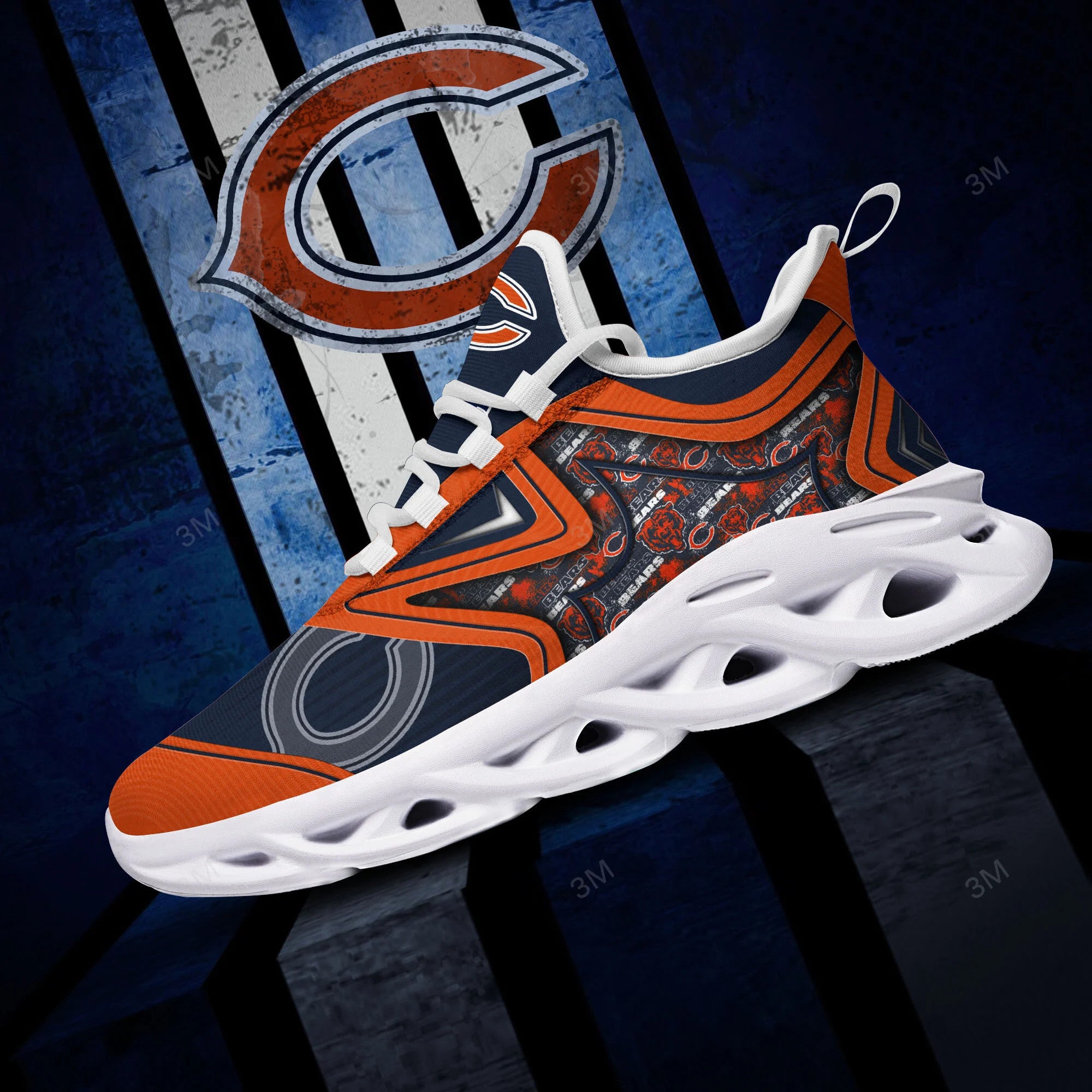 Chicago Bears NFL Max Soul Shoes Sneakers for Men And Women – NFL Football Fan Shoes, Team Sneakers