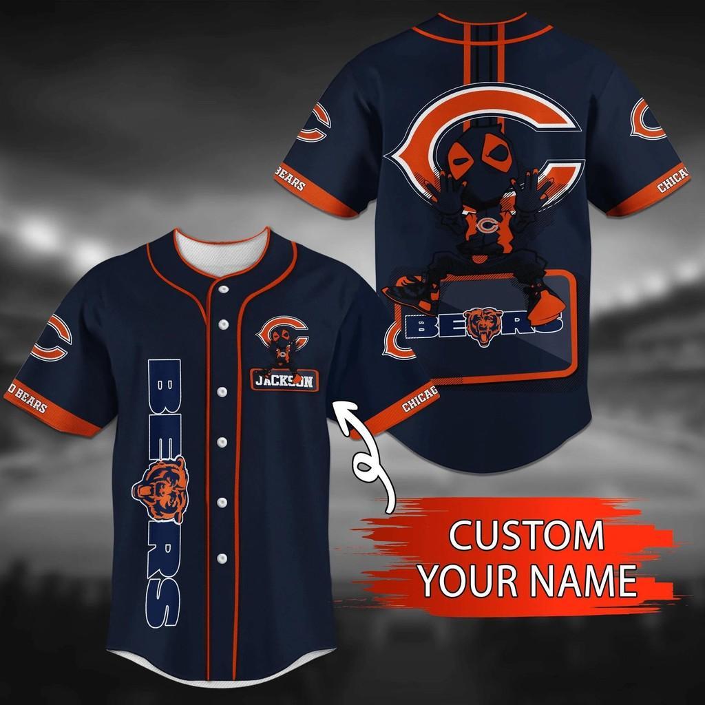 Chicago Bears NLF Personalized Baseball Jersey Shirt
