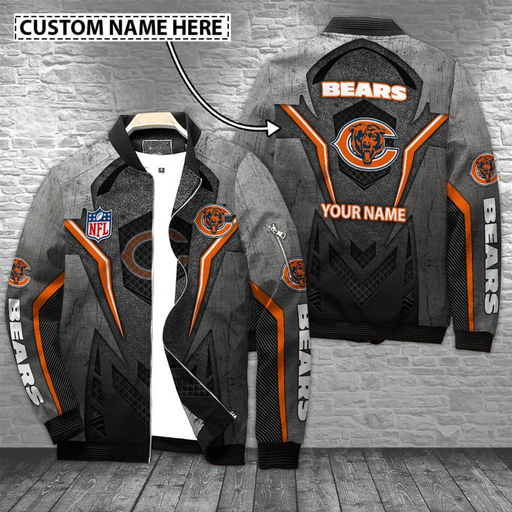 Chicago Bears Personalized Bomber Jacket | NFL Team Jacket for Men & Women | Football Fan Gift