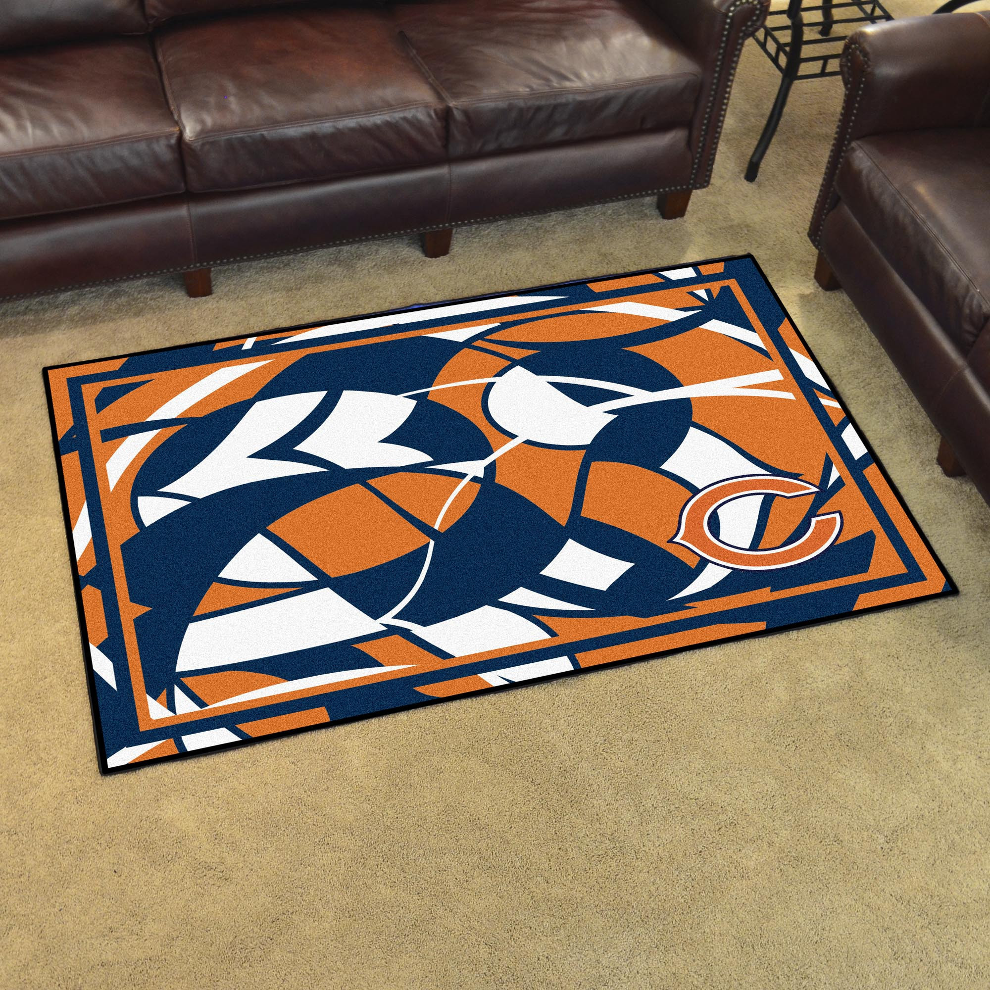 Chicago Bears Plush Rectangle Area Rug – Full Print Carpet For Living Room & Bedroom Home Decor