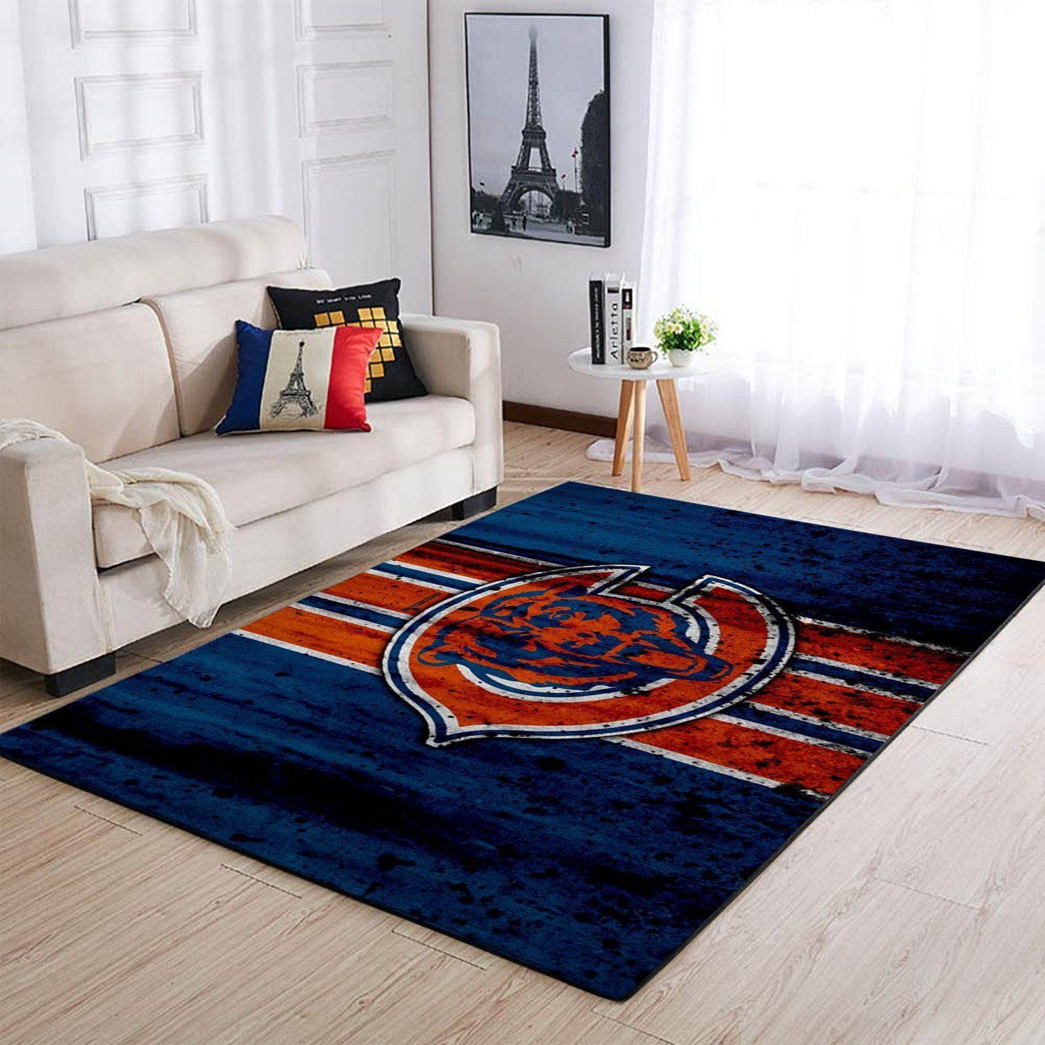 Chicago Bears Rectangle Area Rug – Full Print Carpet For Living Room & Bedroom Home Decor