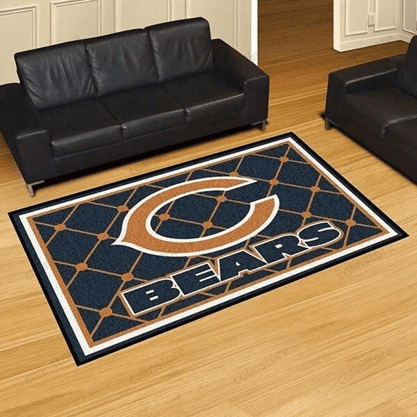 Chicago Bears Rectangle Area Rug – Full Print Carpet For Living Room & Bedroom Home Decor